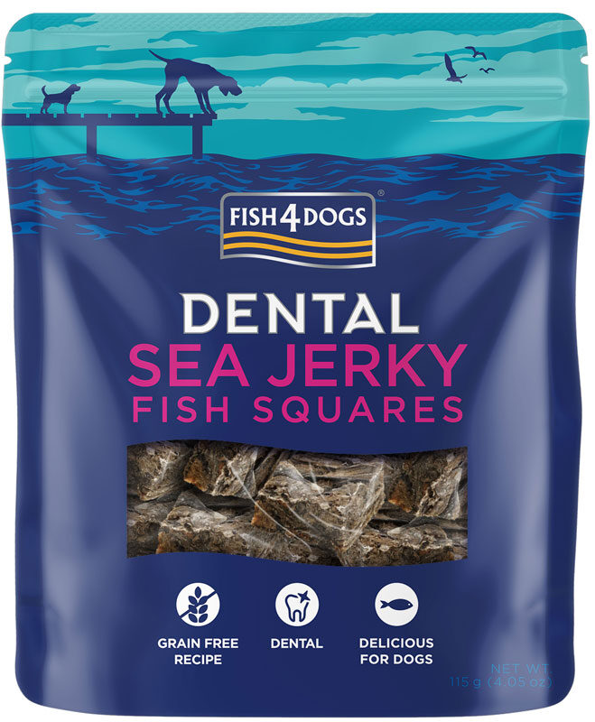 Zdjęcia - Karm dla psów Fish4Dogs Sea Jerky Fish Squares - przysmak dla psa 575g JSQ928R 